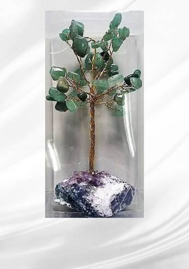 Green Aventurine Crystal Tree on Fluorite Base 15cms
